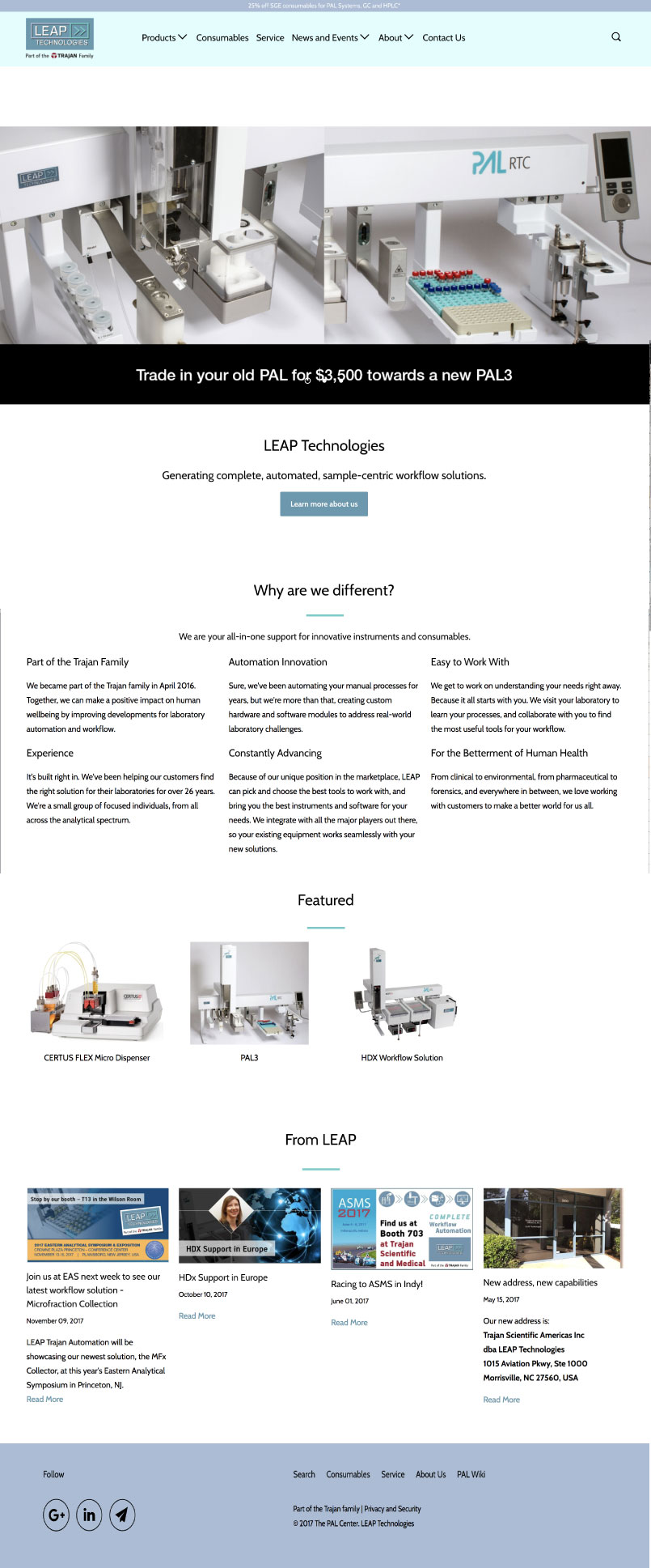 Leap Technologies Website Design