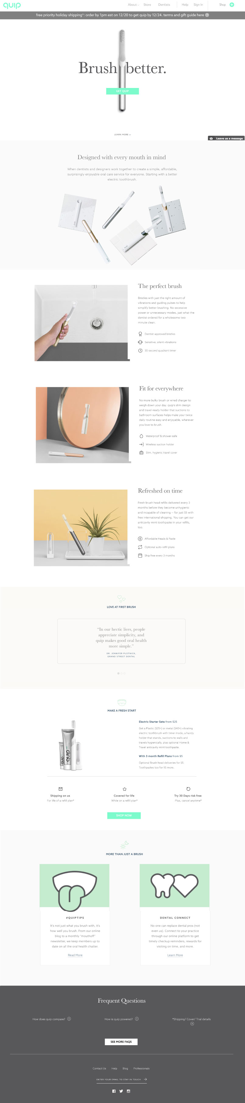 Quip Website Design
